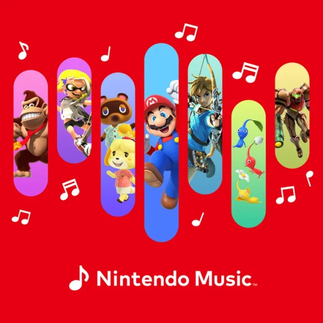 Nintendo Music, um aplicativo para dispositivos inteligentes que reúne as trilhas sonoras das franquias da Nintendo!